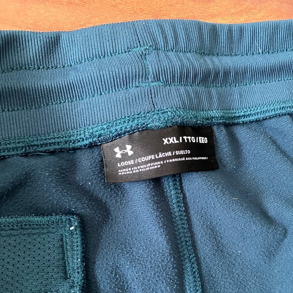 Under Armour | BUNDLE teal sweatpants & black heatgear compression leggings XXL - Picture 4 of 8